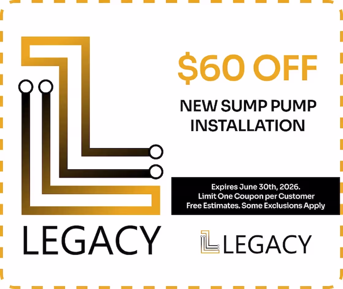 $60 new sump pump installation promo