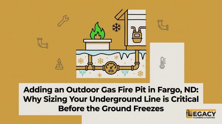 Adding an Outdoor Gas Fire Pit in Fargo, ND: Why Sizing Your Underground Line is Critical Before the Ground Freezes — featured image